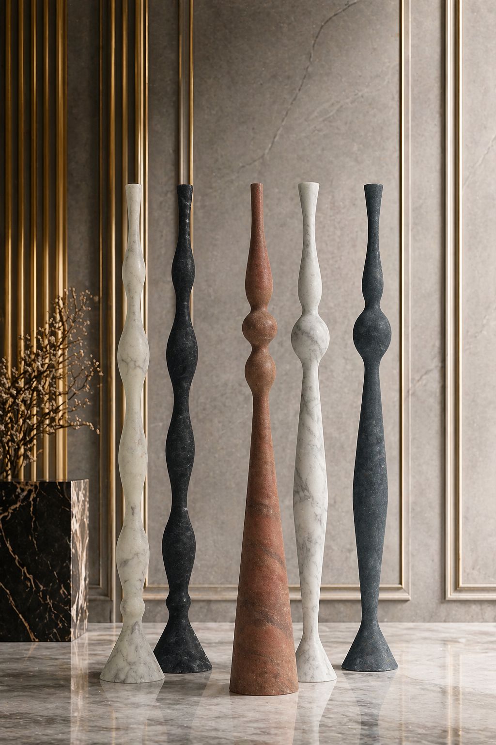 Ivory Spire Sculpture Set - View 6