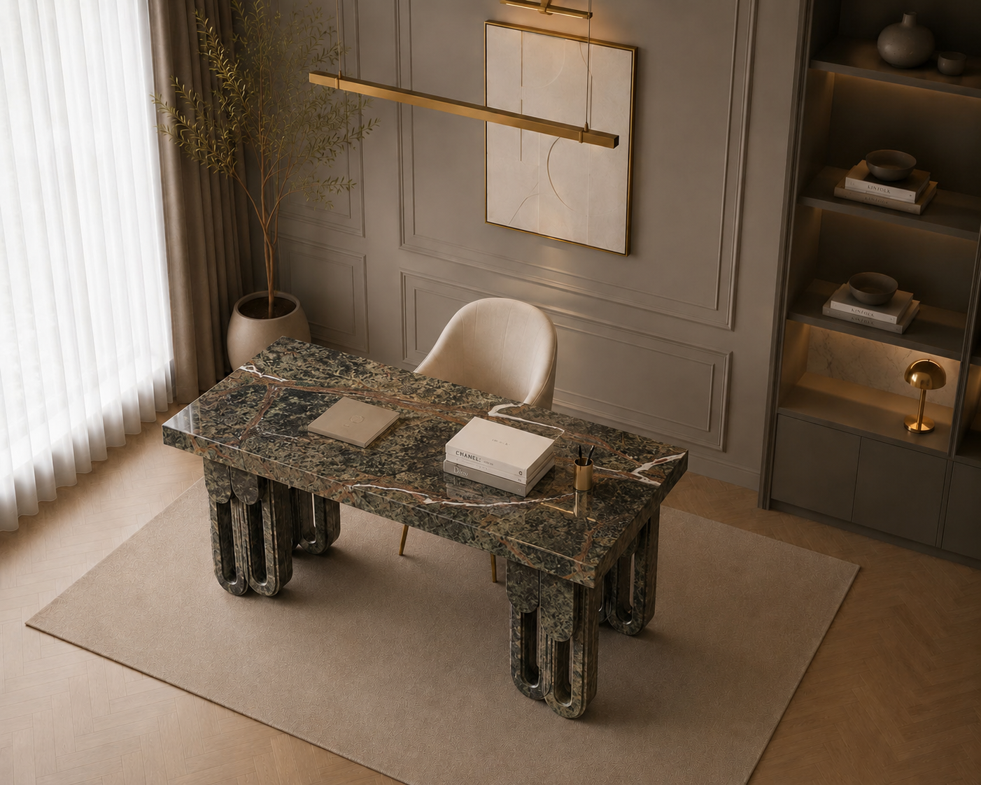 Aureline Sculptural Desk - View 2