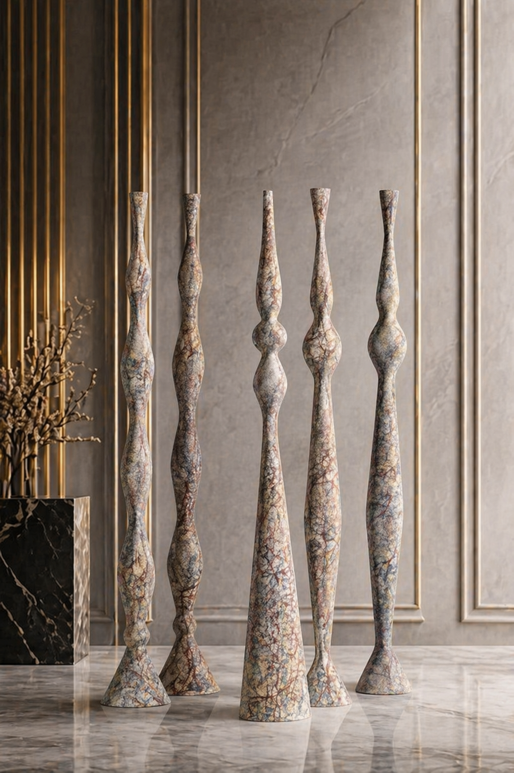 Ivory Spire Sculpture Set - View 1