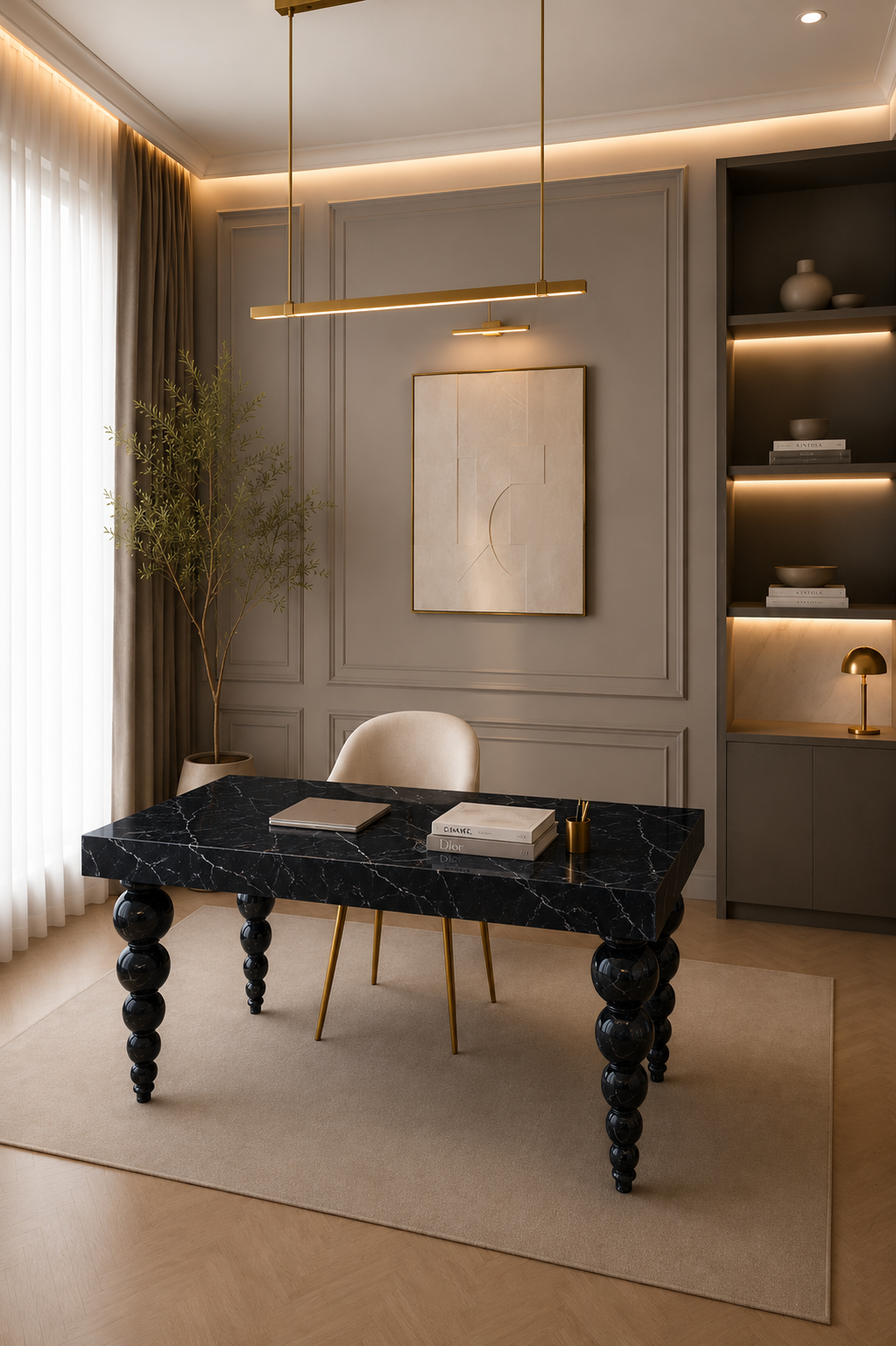 Ivory Crest Executive Desk - View 4