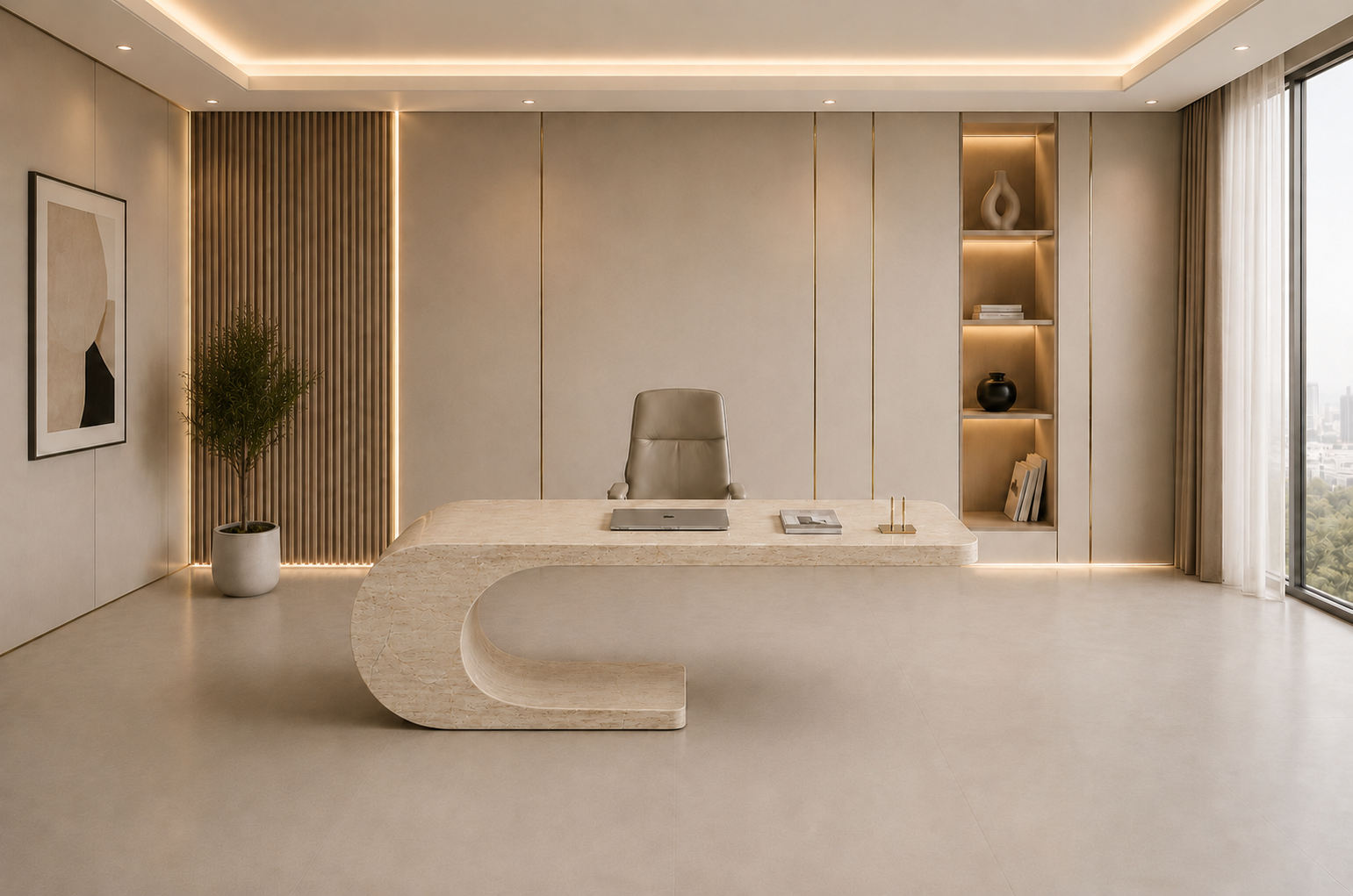 Cantilever Loop Desk