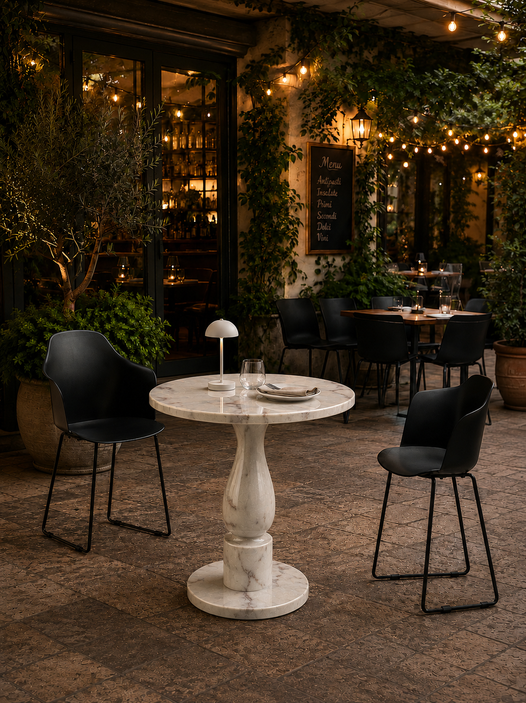 Milano Bistro Table - Glacier Silk