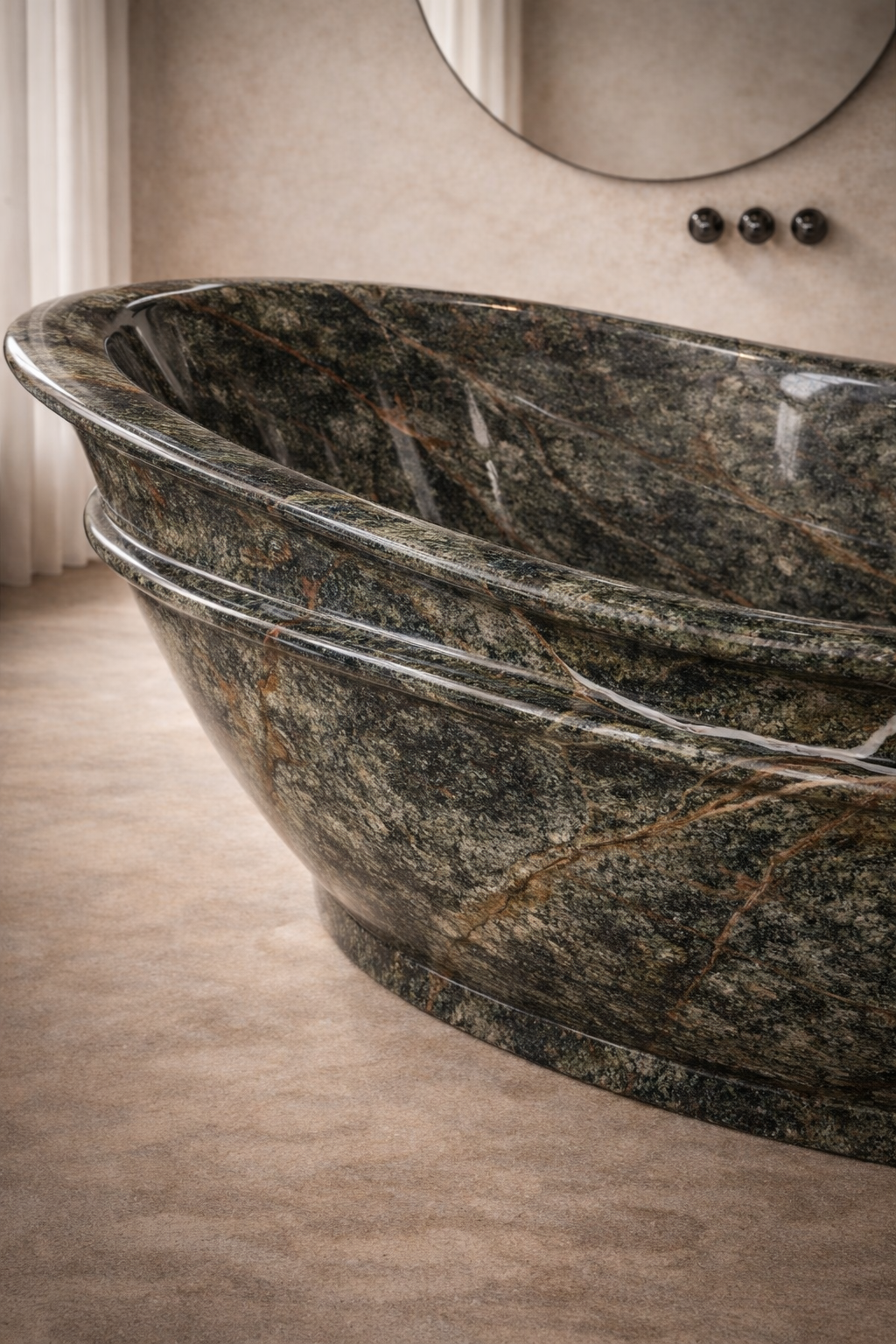 Terra Flame Stone Tub - View 3