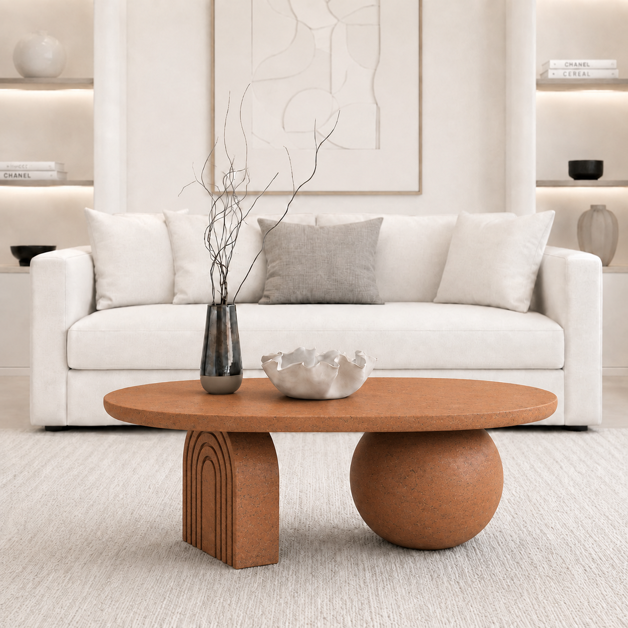 Terra Orb Coffee Table - Emberon Sandstone