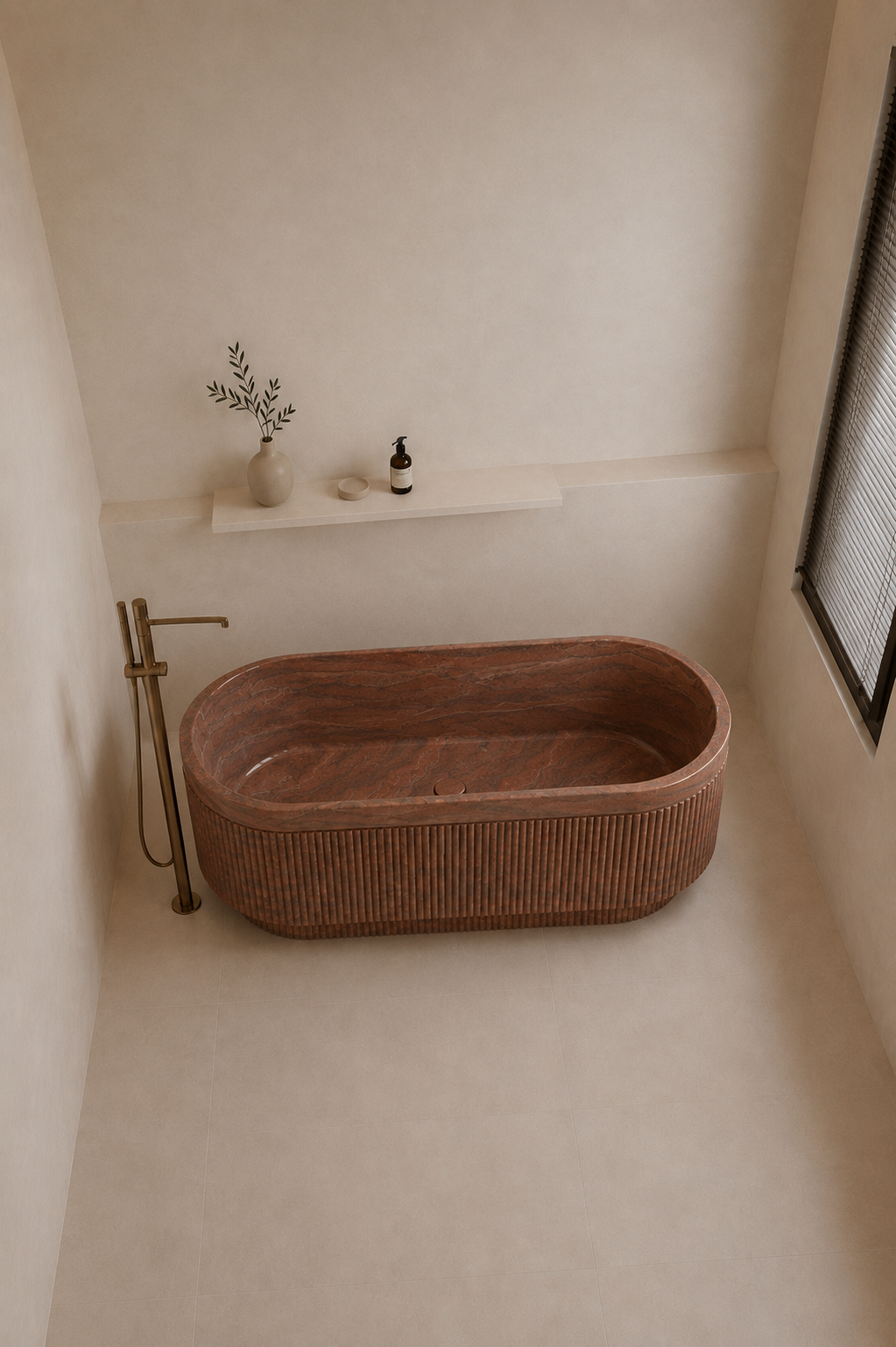 Terra Fluted Bath - View 2