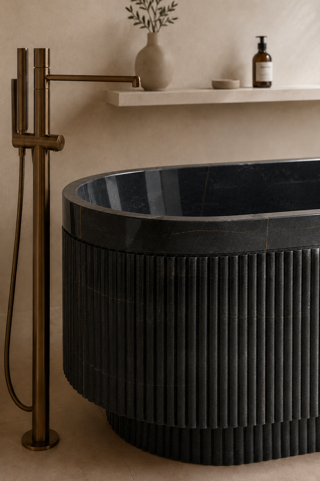 Terra Fluted Bath - View 3