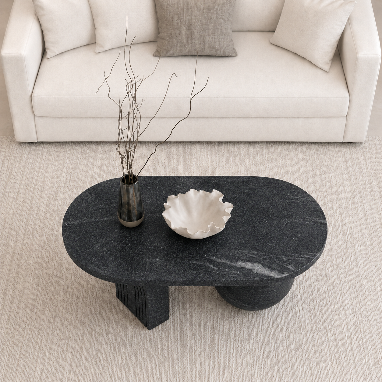 Terra Orb Coffee Table - Black valeriano