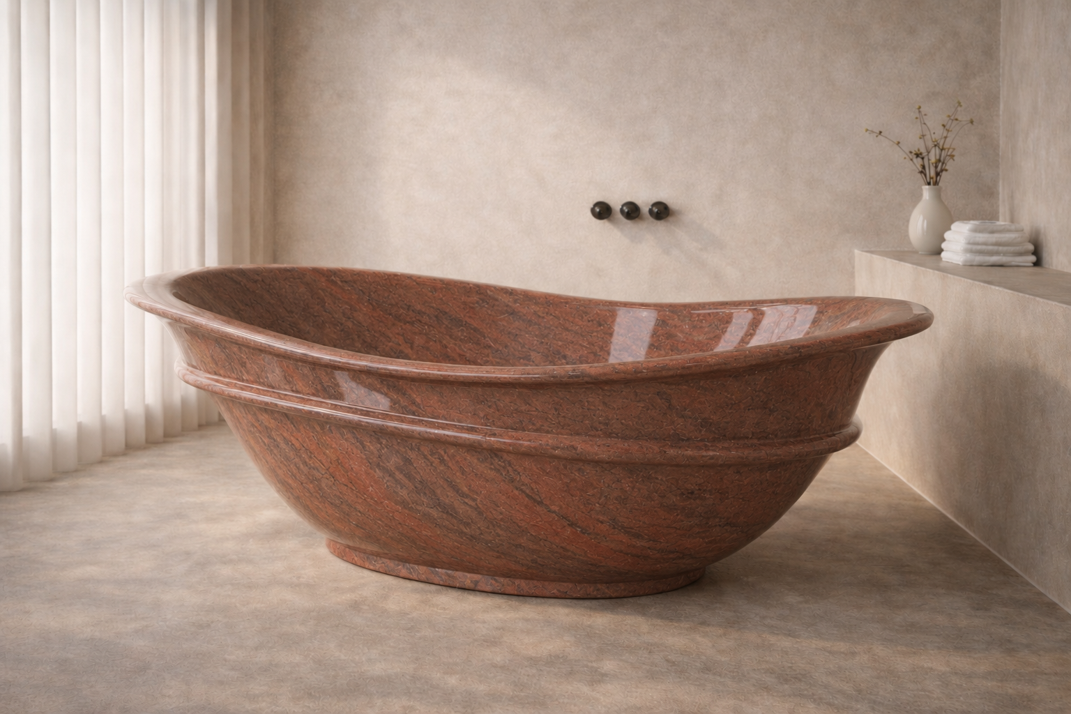 Terra Flame Stone Tub - View 2