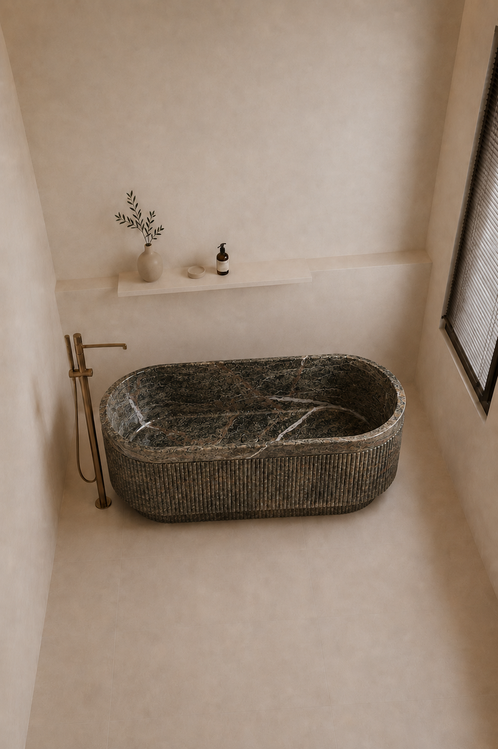 Terra Fluted Bath - View 2