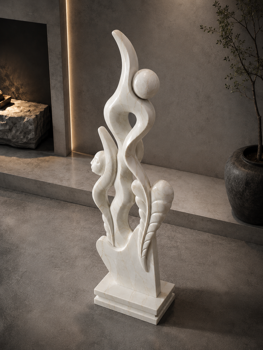 Terra Essence Sculpture - Botticino Oro