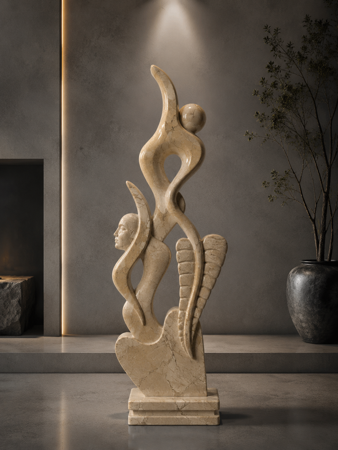 Terra Essence Sculpture - Beige Romano