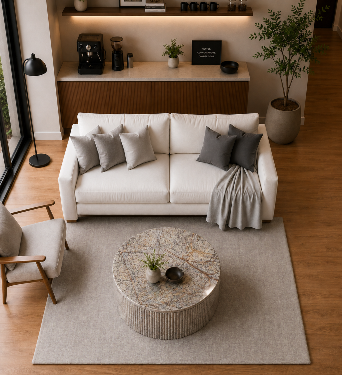 Aurelia Ridge Coffee Table - Beige brown Aurex