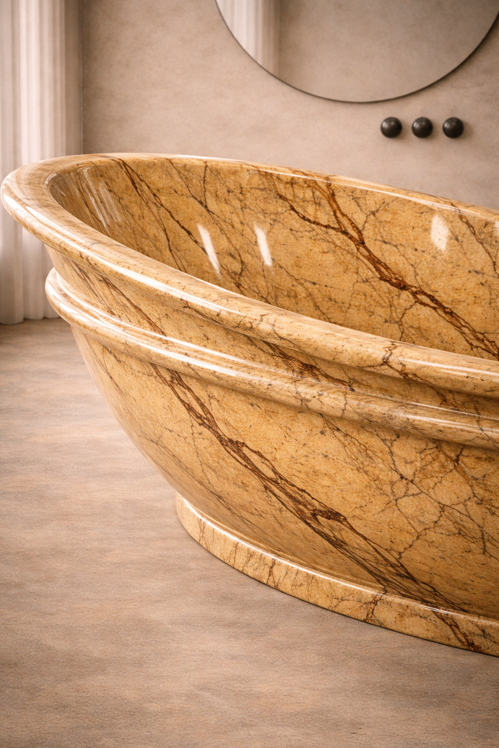 Terra Flame Stone Tub - View 3