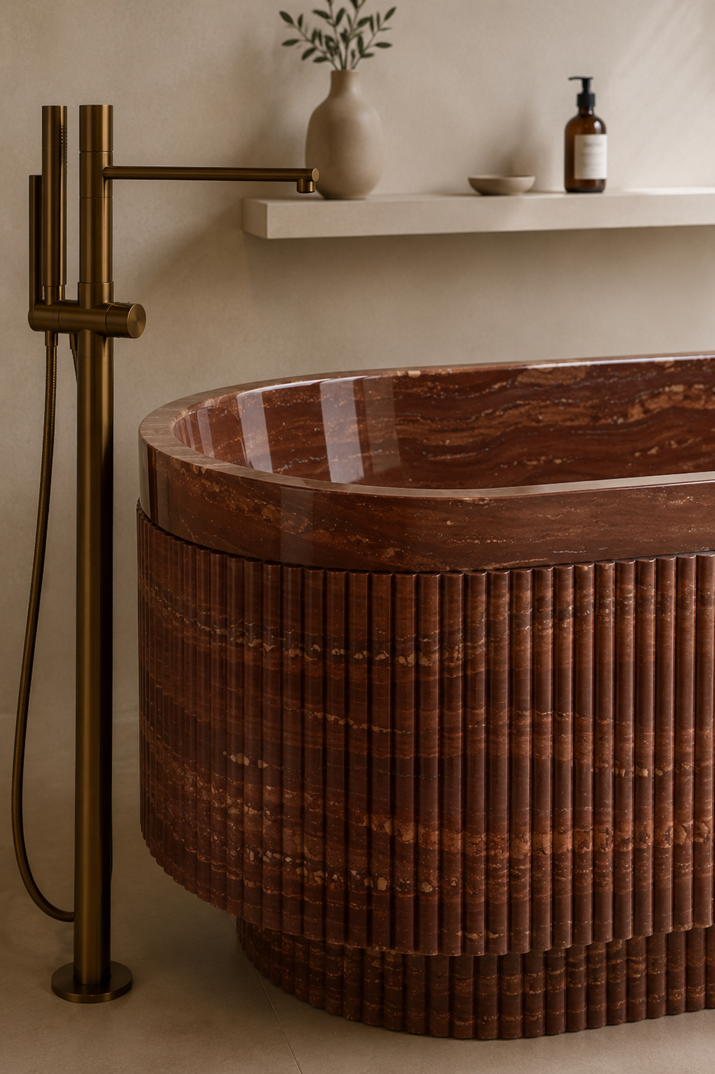 Terra Fluted Bath - View 3
