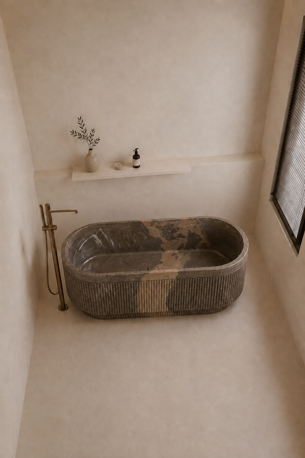 Terra Fluted Bath - View 2