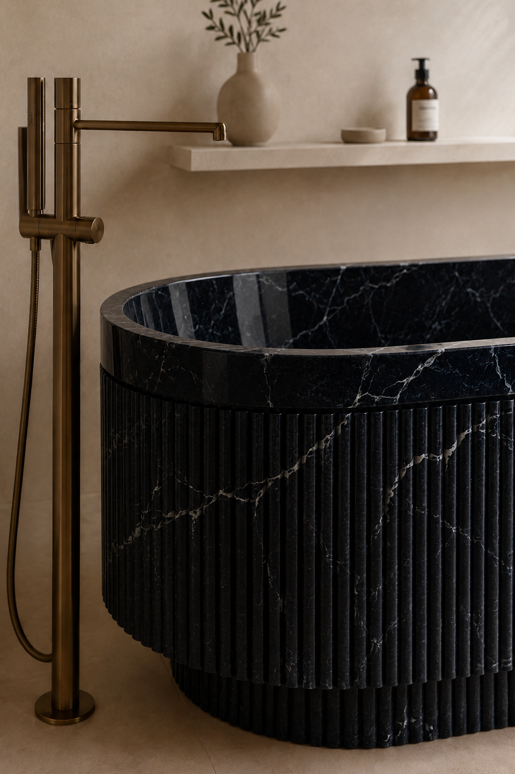Terra Fluted Bath - View 3