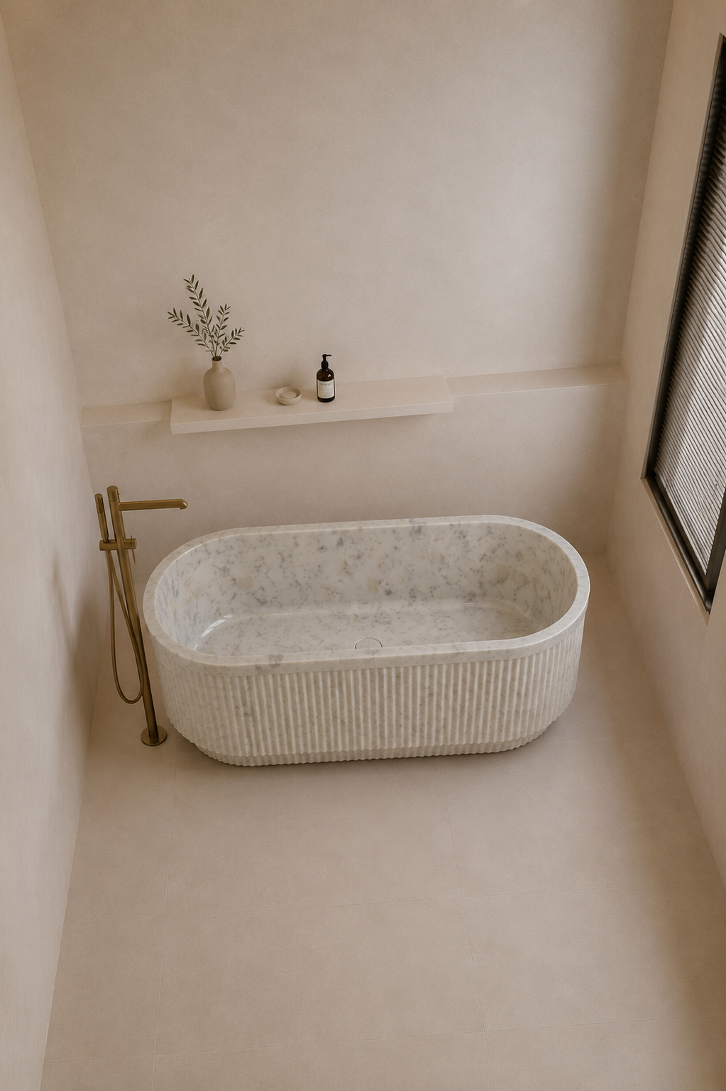 Terra Fluted Bath - Oro Bansarino