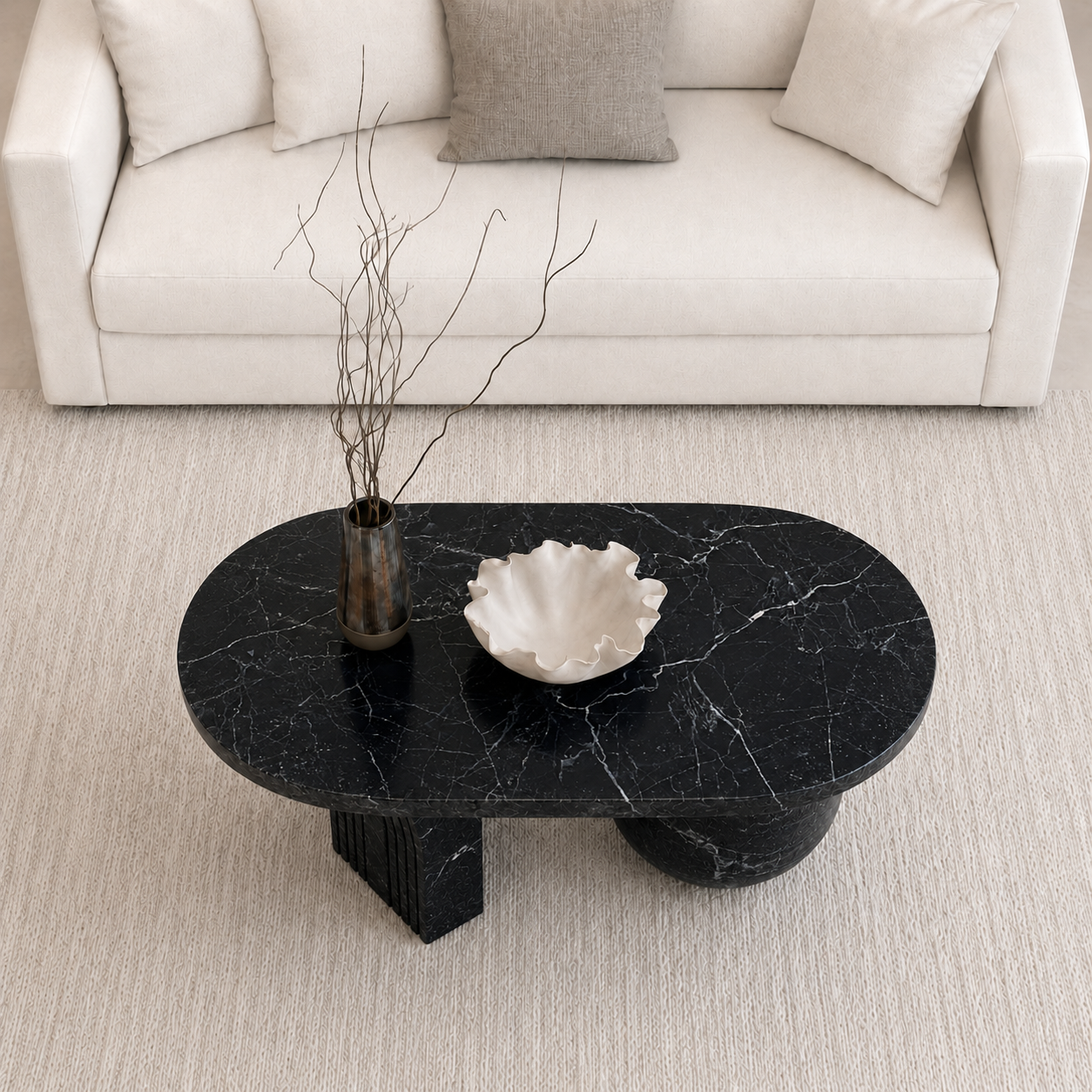 Terra Orb Coffee Table - Nero Imperia