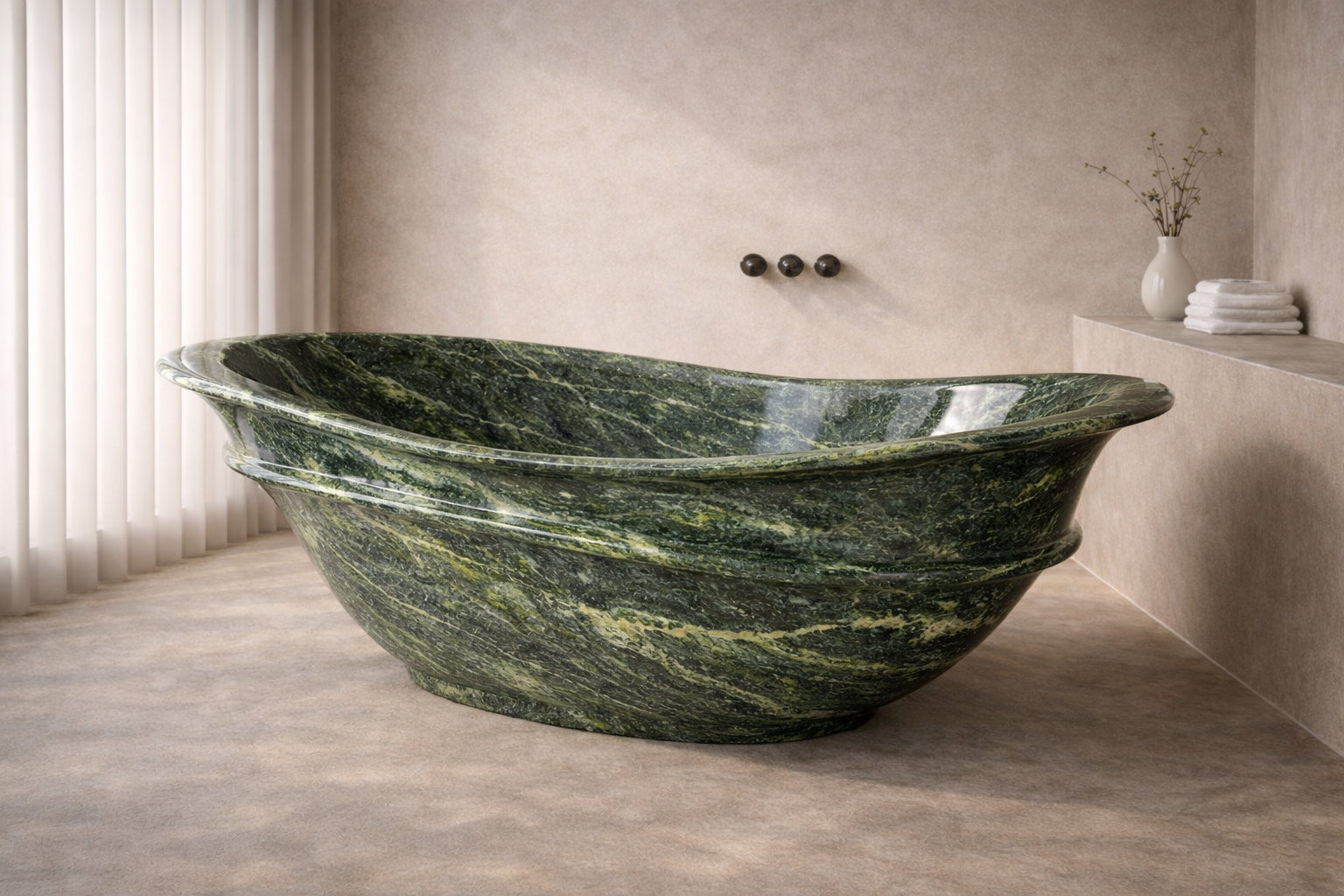 Terra Flame Stone Tub - View 2