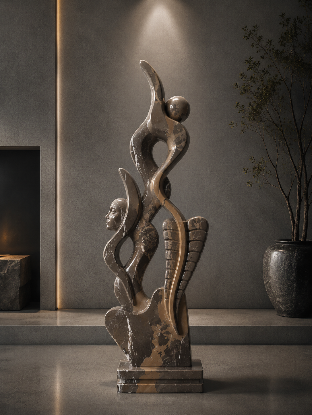 Terra Essence Sculpture - Zentari Brown