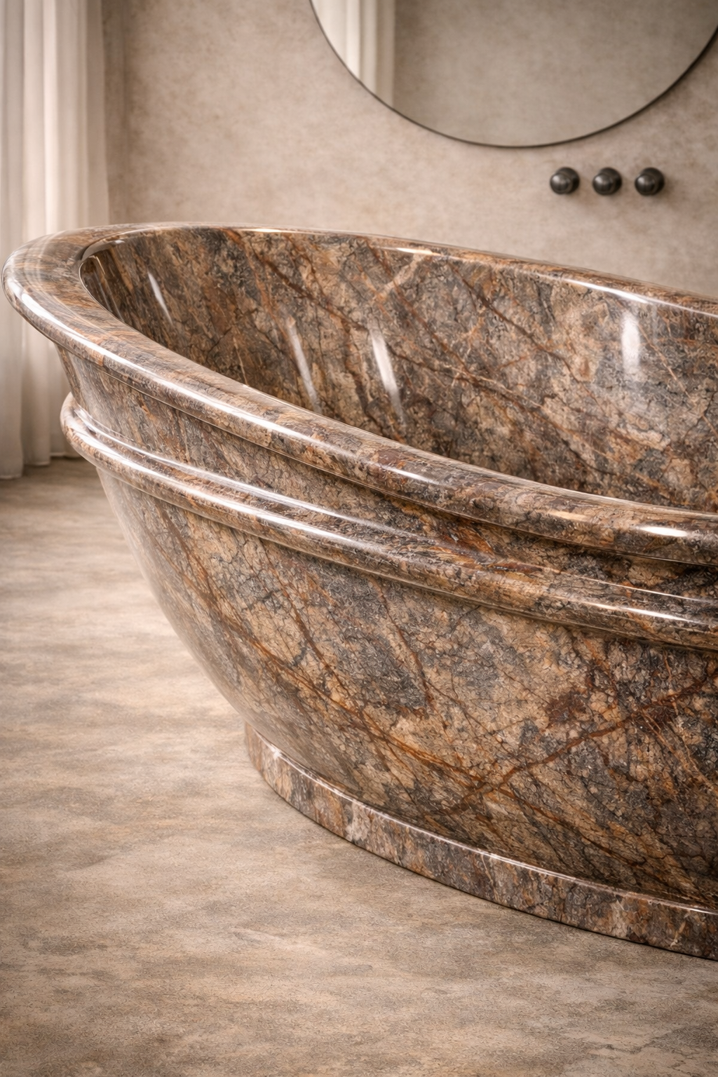 Terra Flame Stone Tub - View 3
