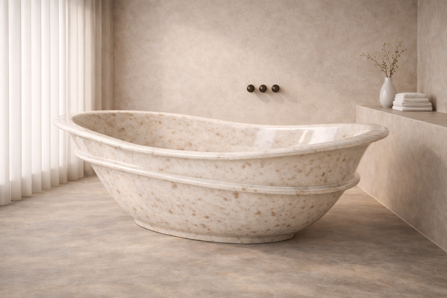 Terra Flame Stone Tub - View 2
