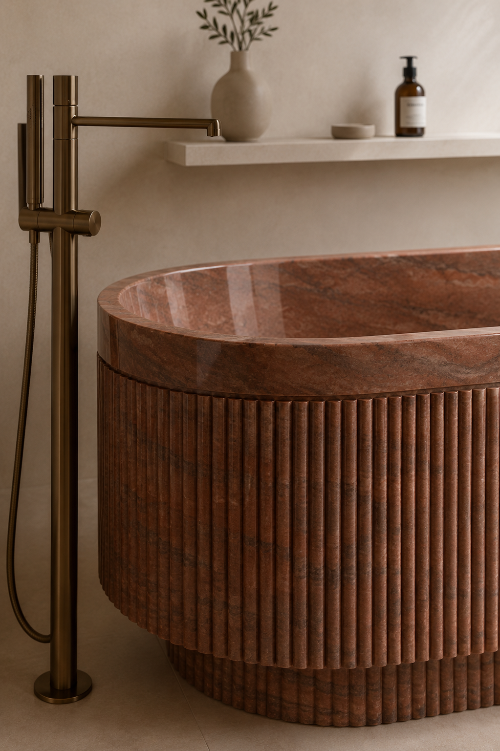 Terra Fluted Bath - View 3