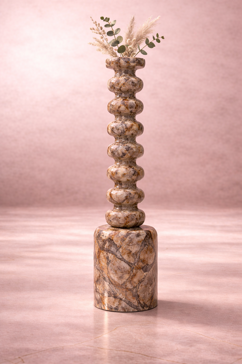 Elysian Orb Flow Vase - Beige brown Aurex