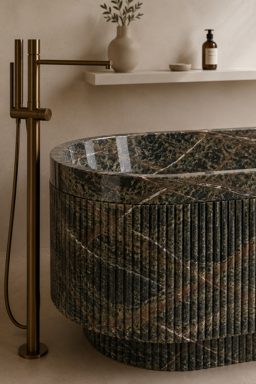 Terra Fluted Bath - View 3