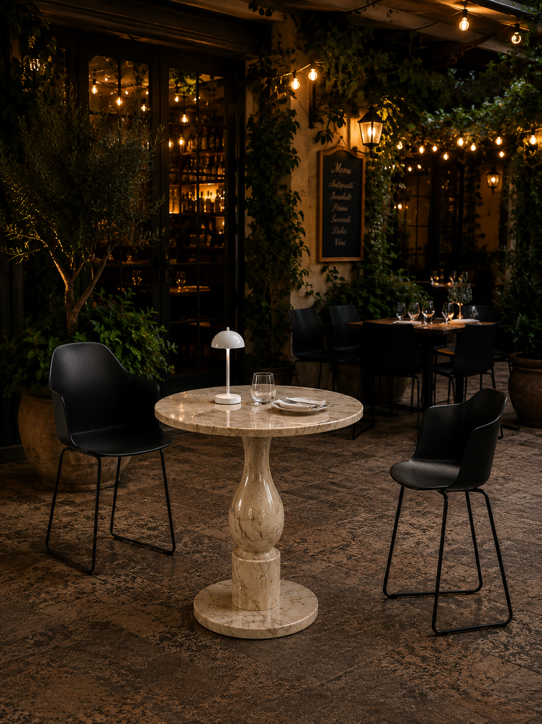 Milano Bistro Table - Beige Romano