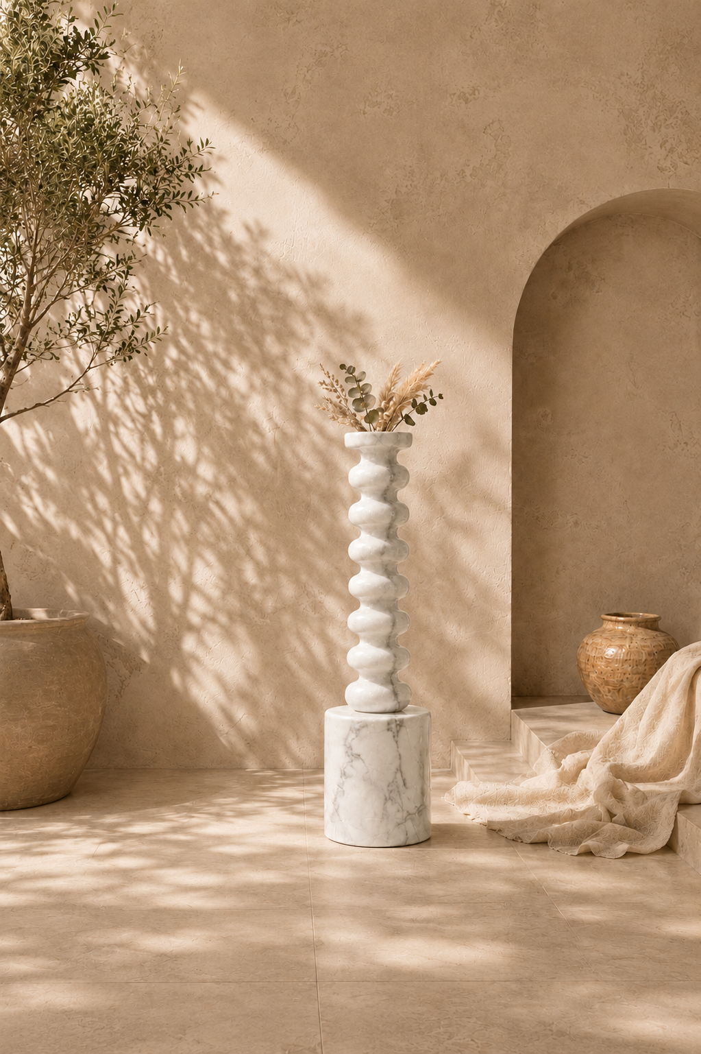 Elysian Orb Flow Vase - Glacier Silk