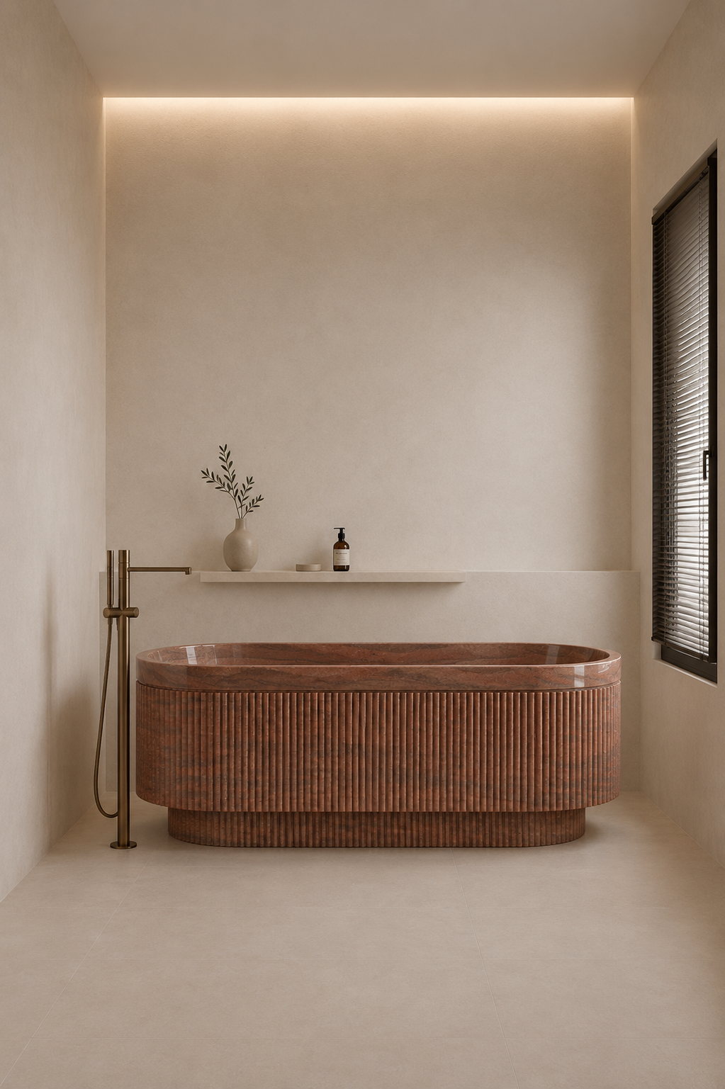Terra Fluted Bath - Desert Crown