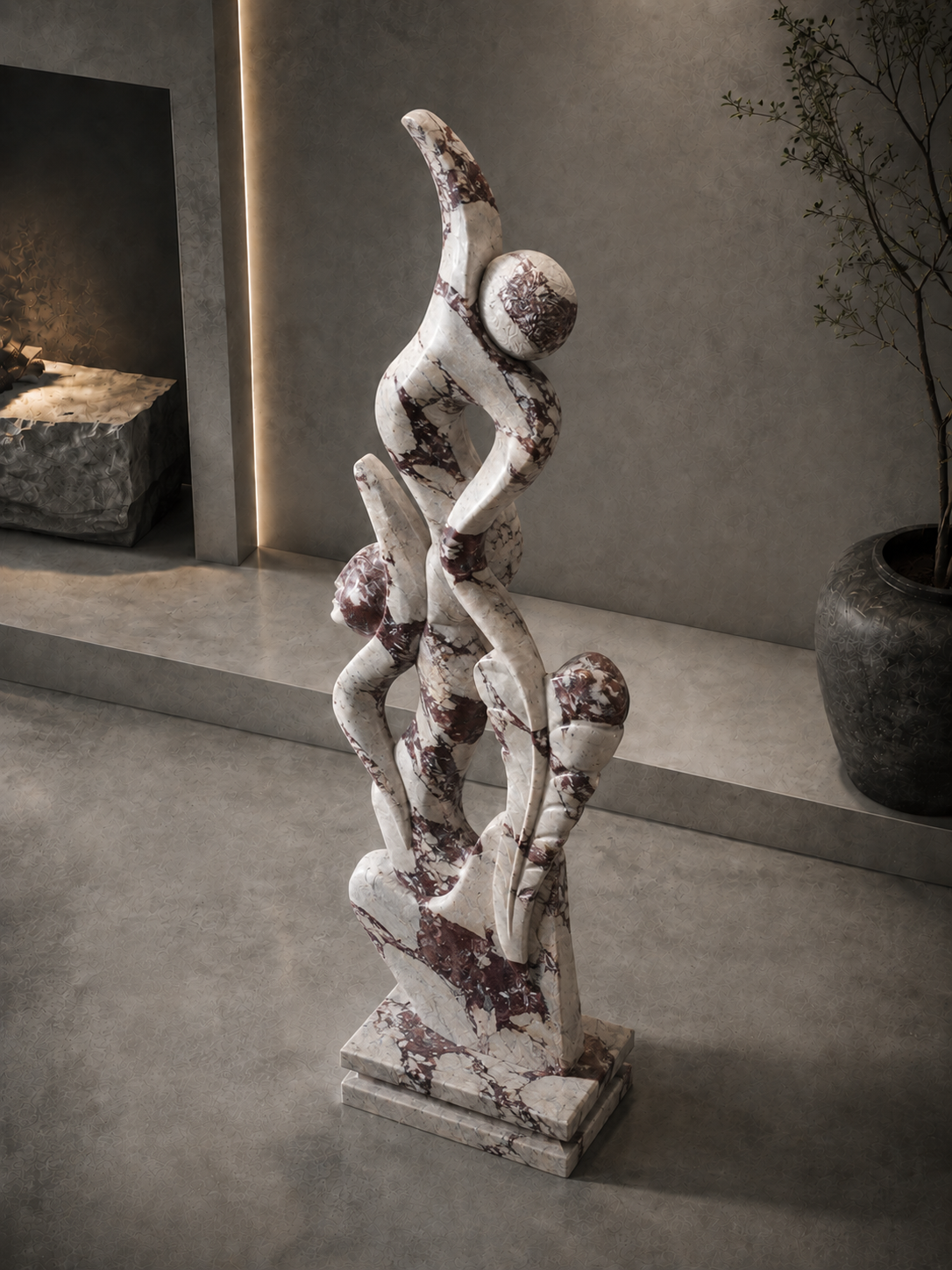 Terra Essence Sculpture - Calacatta viola