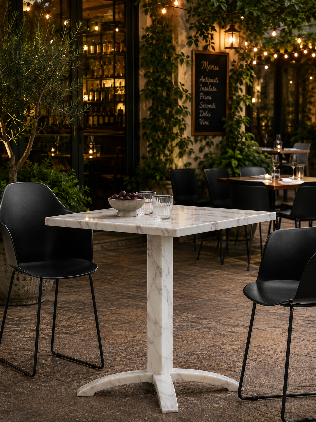 Lucentis Bistro Table - Glacier Silk