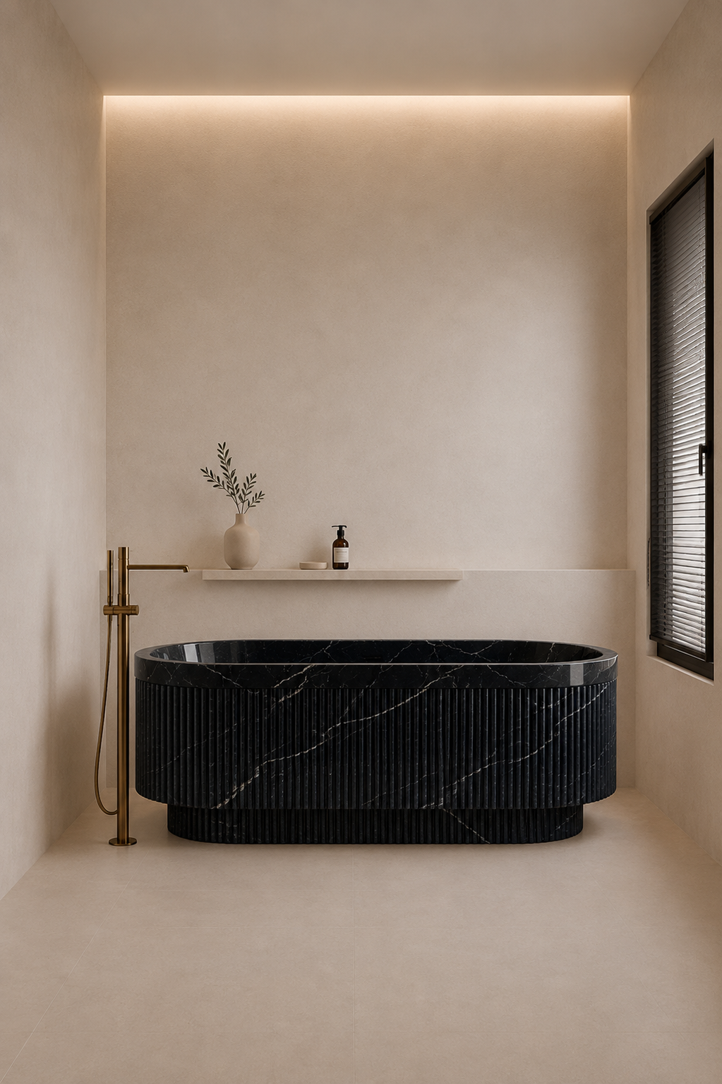 Terra Fluted Bath - View 1