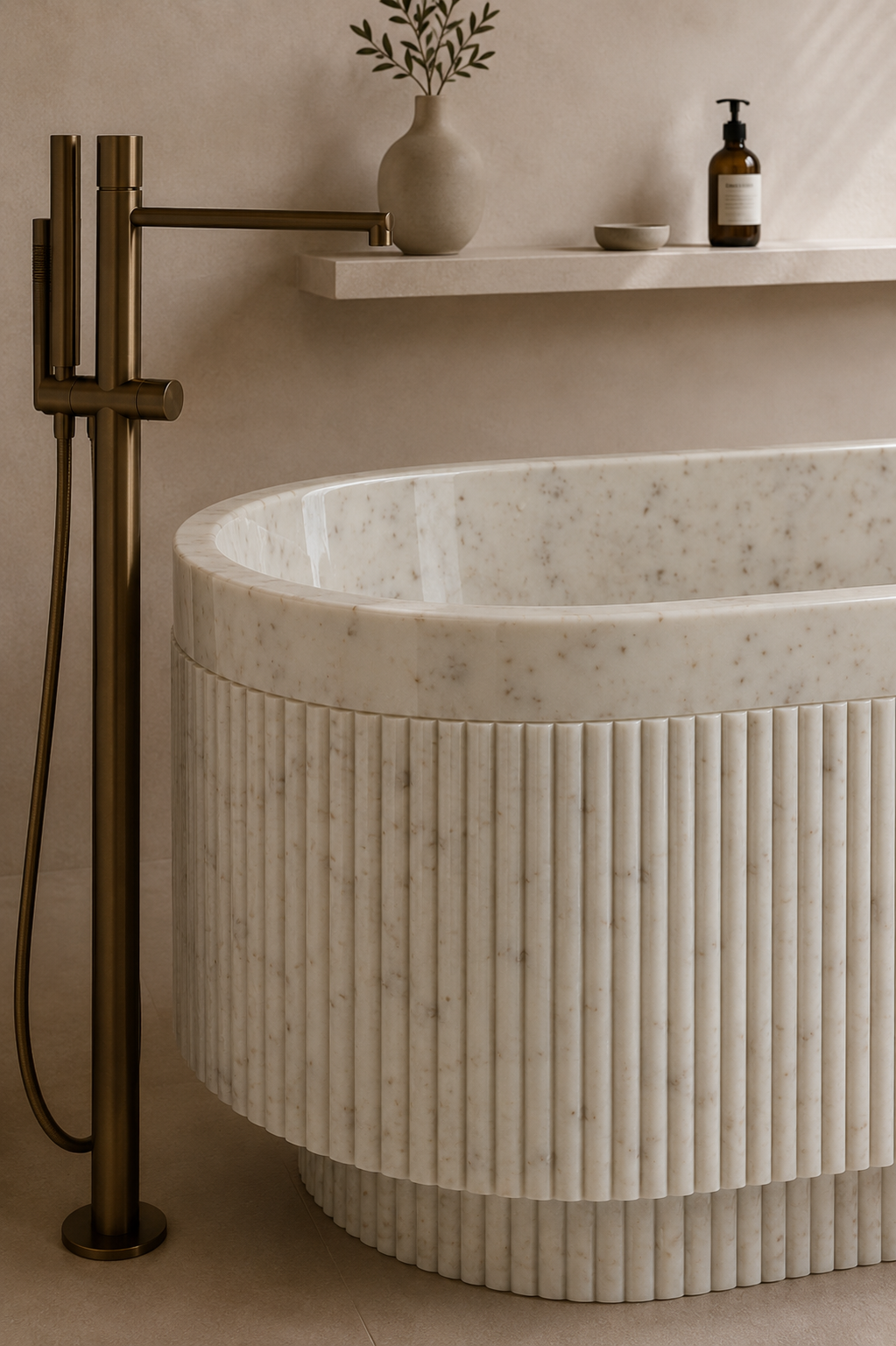 Terra Fluted Bath - View 3