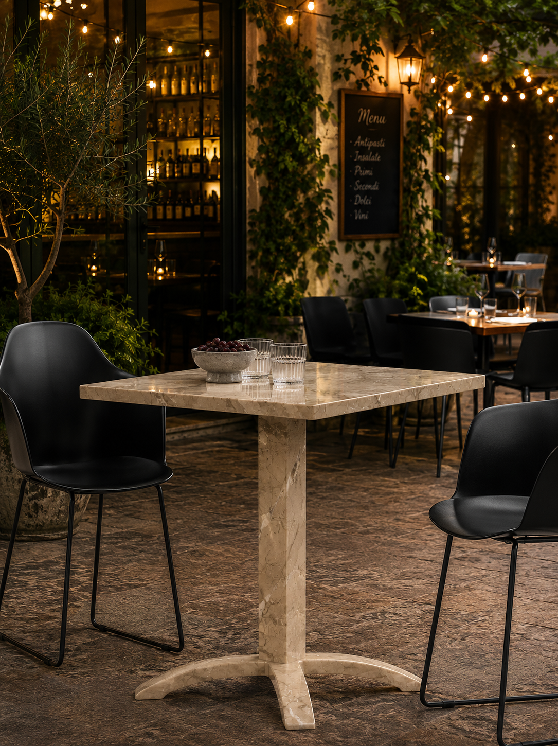Lucentis Bistro Table - Beige Romano