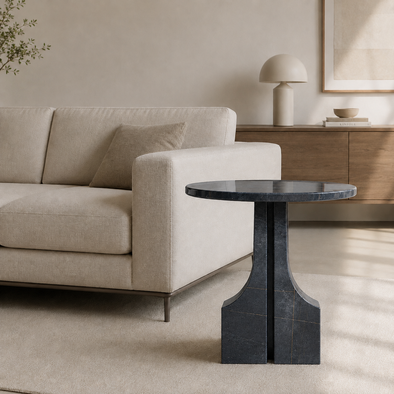 Ember Crest Side Table - Marquino Classico
