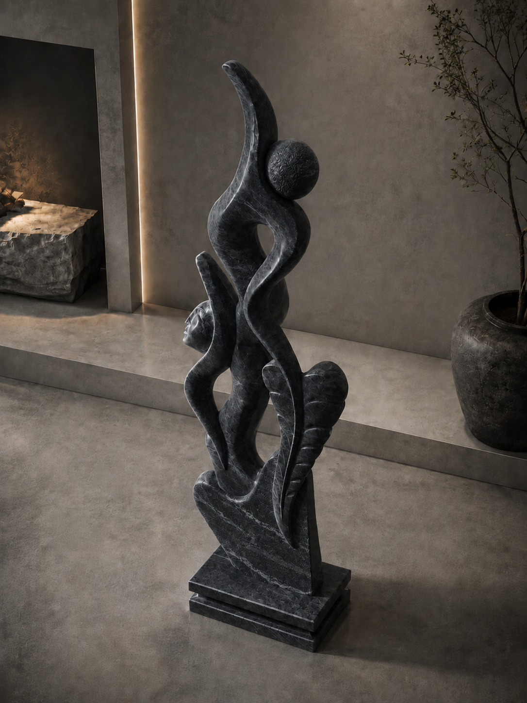 Terra Essence Sculpture - Black valeriano