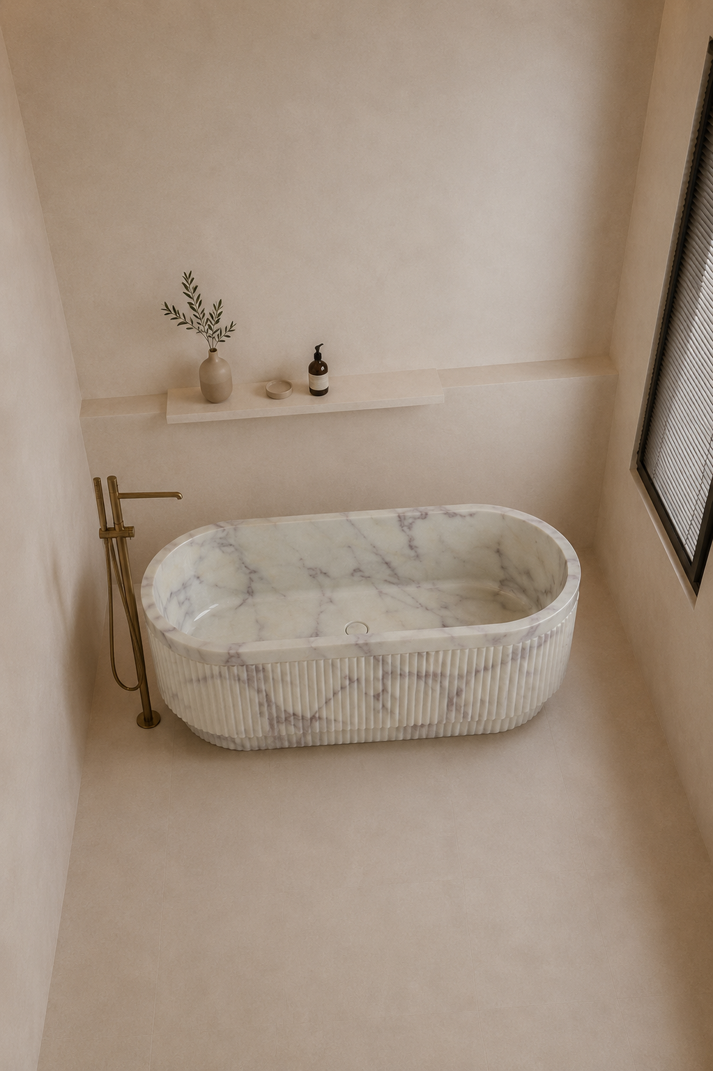 Terra Fluted Bath - View 2