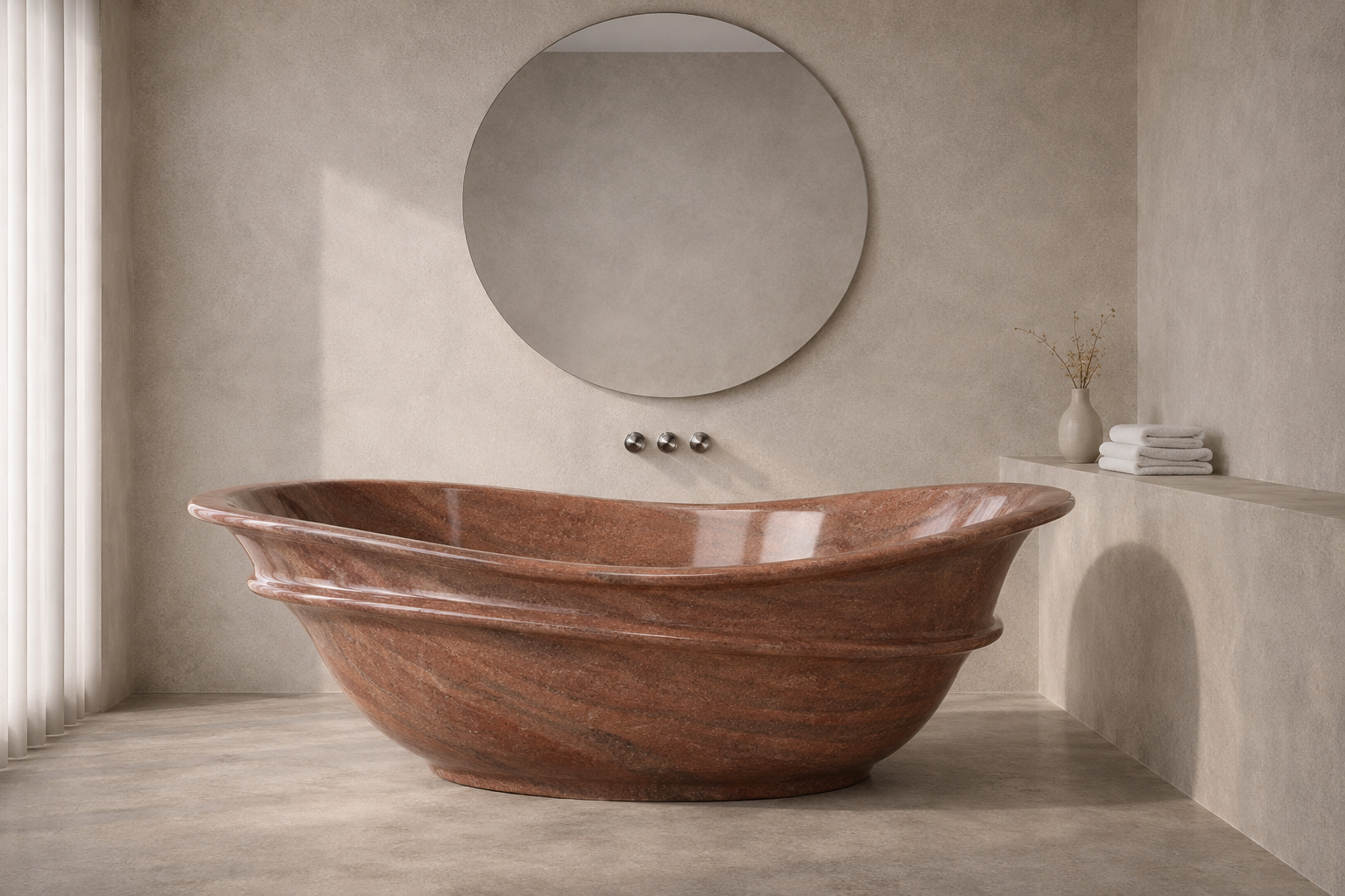 Terra Flame Stone Tub - Desert Crown