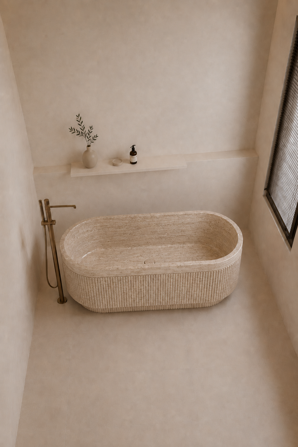 Terra Fluted Bath - View 2