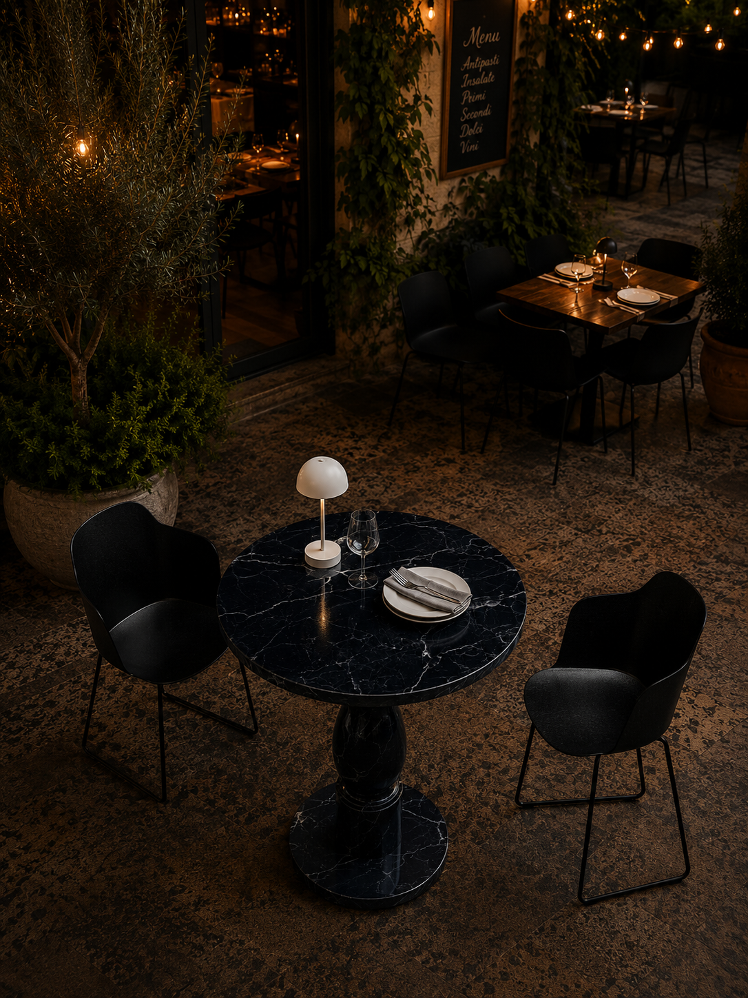 Milano Bistro Table - Nero Imperia