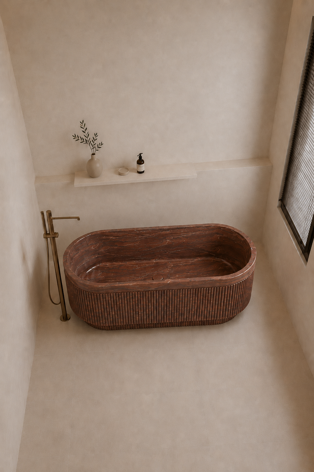 Terra Fluted Bath - View 2