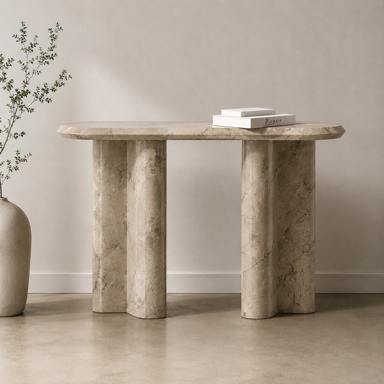 Canyon Duo Console Table - Beige Romano