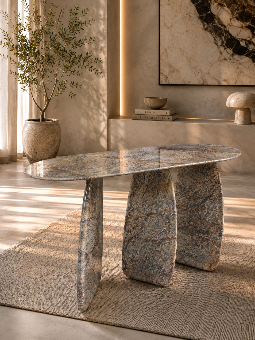 Monolith Trio Console - Beige brown Aurex