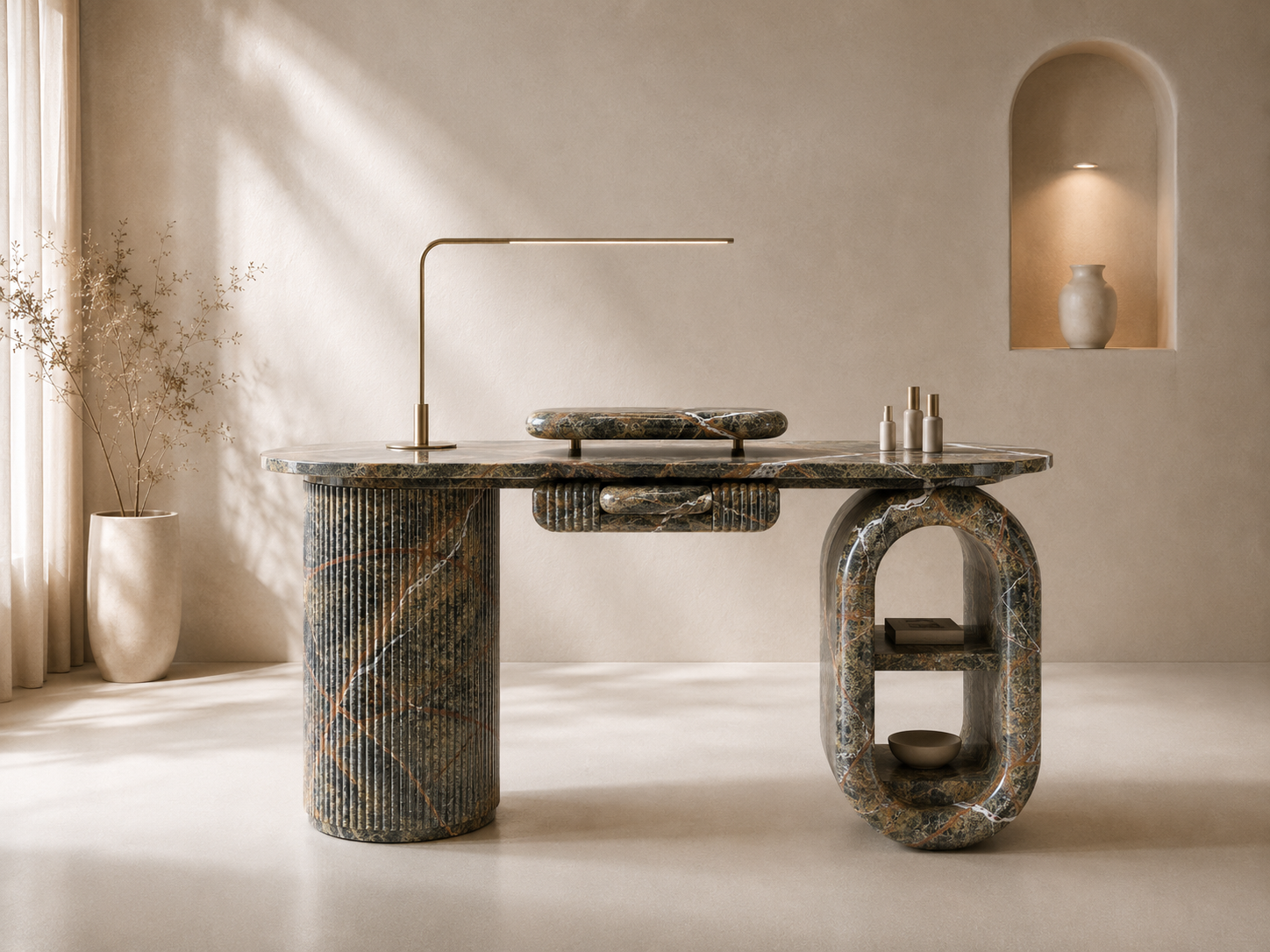 Aurelius Arch Desk - Bidasaro green