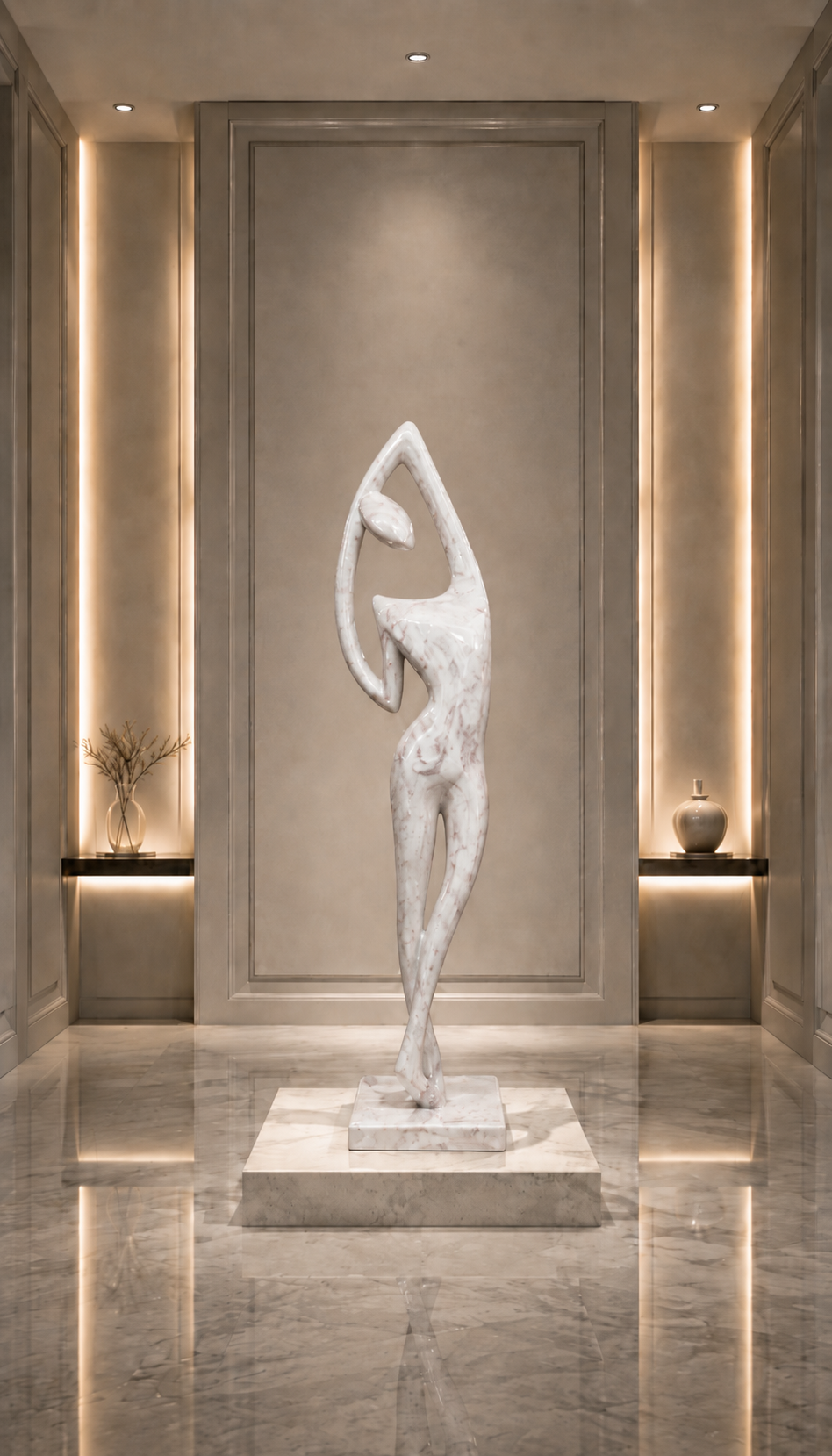 Celestial Form Sculpture - Glacier Silk