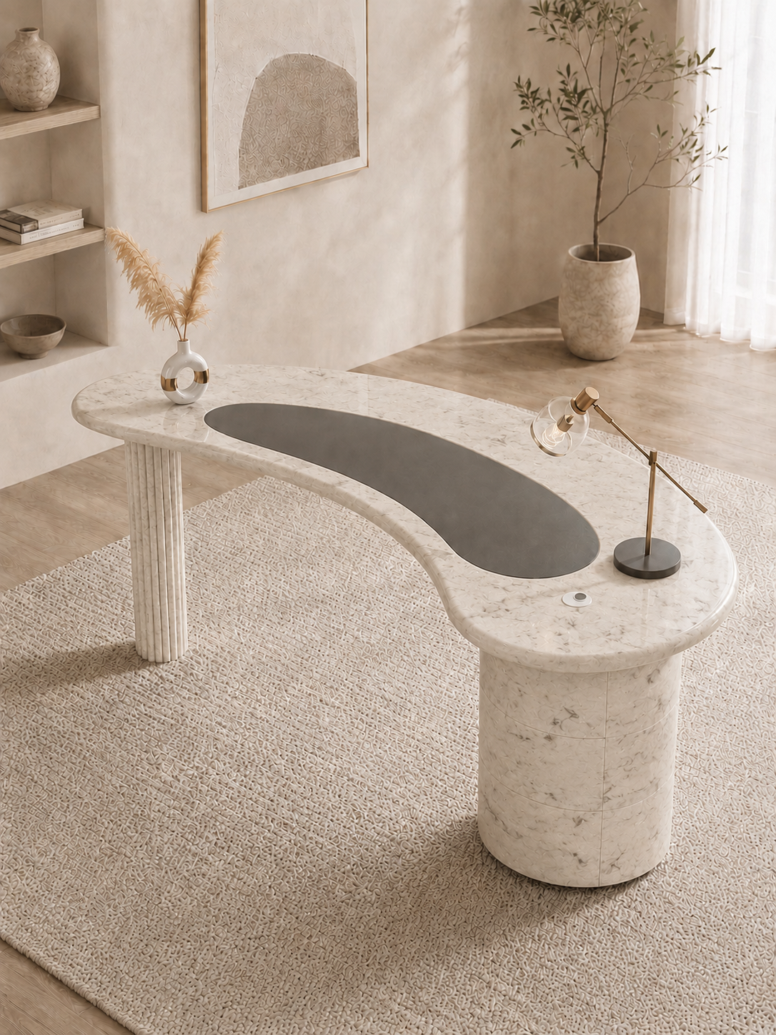 Monolith Curve Desk - Oro Bansarino