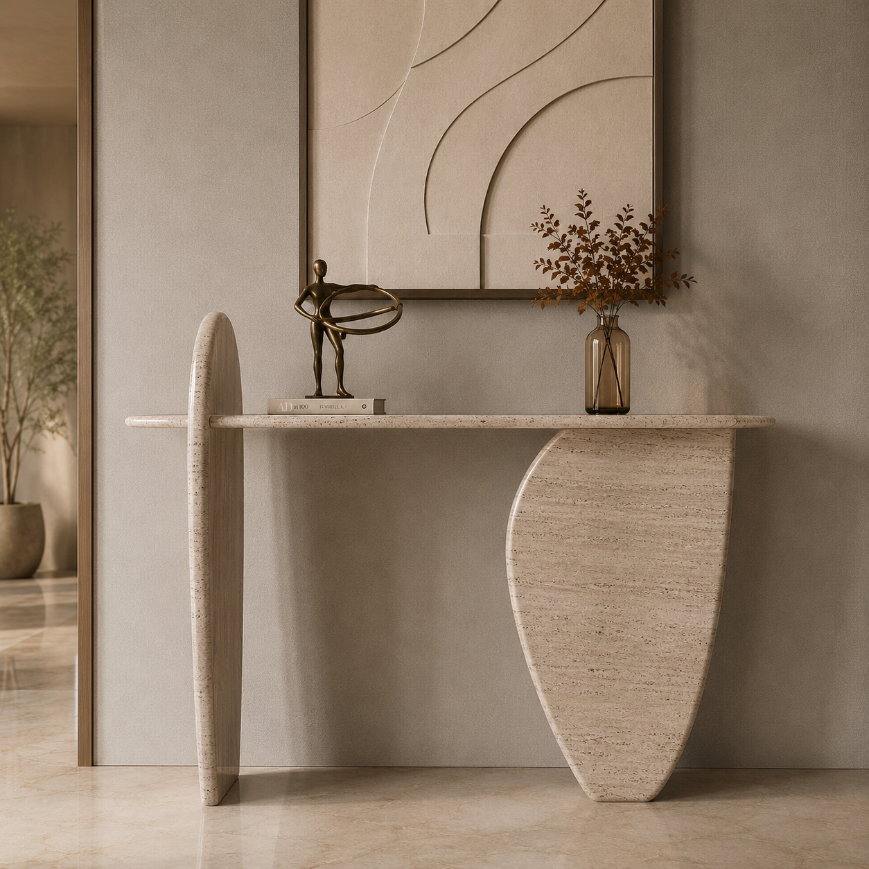 Obelisk Edge Console - Veloura Terra Dot